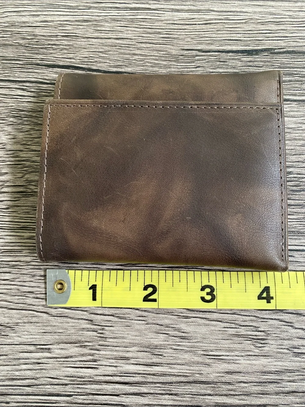 Brown Leather Men's Trifold Wallet New